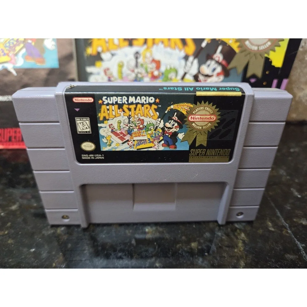 Super Mario All-Stars (Super Nintendo Entertainment System, 1993) OB W/Manual